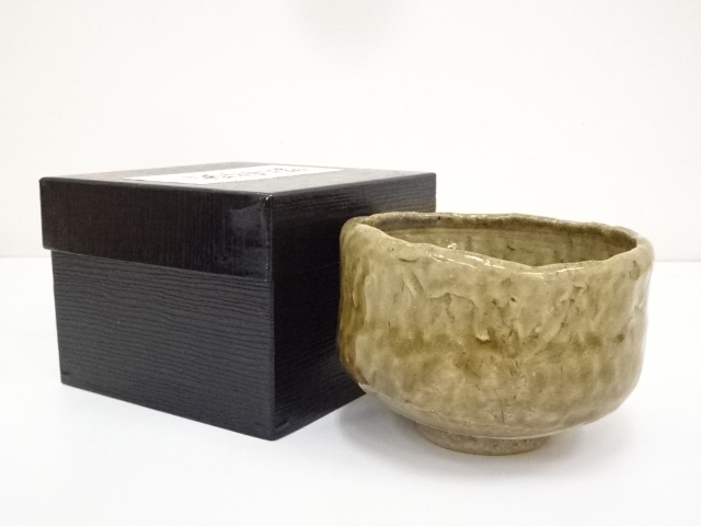 JAPANESE TEA CEREMONY / CHAWAN(TEA BOWL) / ASH GLAZE / ARTISAN WORK